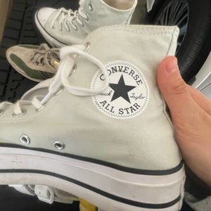 Converse green high top platform